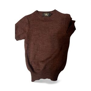 Ralph Lauren Double RL Brown Crew Neck Sweater